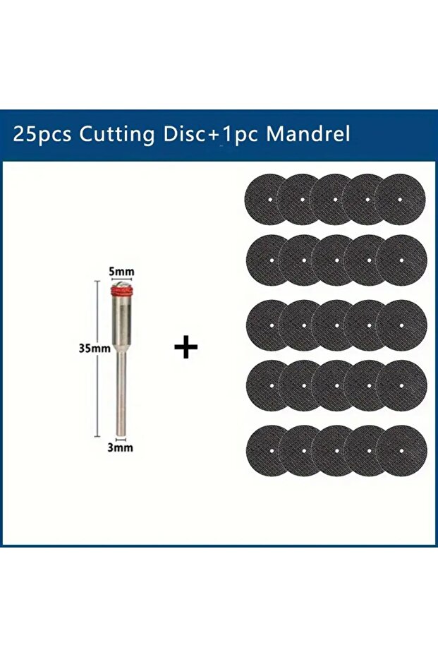 26pcs Set 3.0 Shank Abrasive Cutting Disc 32mm With Mandrels Grinding Wheels For Dremel Accesories M