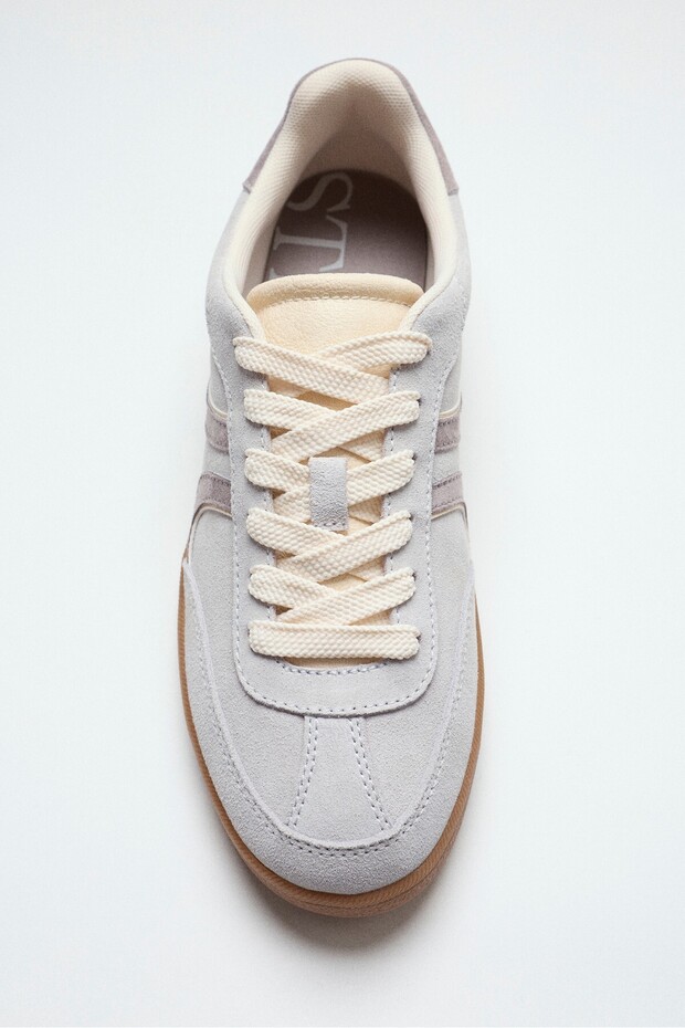 S011 Retro leather trainers