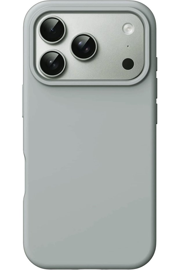 iPhone 17 Pro/18 Pro Case with Velvet Inside Screen and Camera Raised Launch Silicone Protective Cover Gray