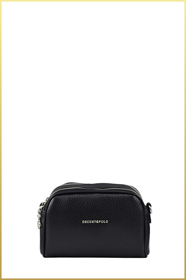 Women's Wallet Detailed Crossbody Shoulder Bag - Black