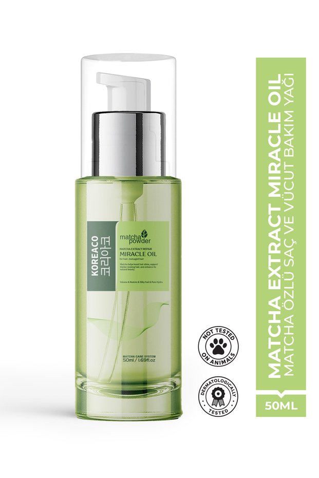 Matcha Miracle Hair and Body Oil | Volumizing Silky Hair Serum 50 ml