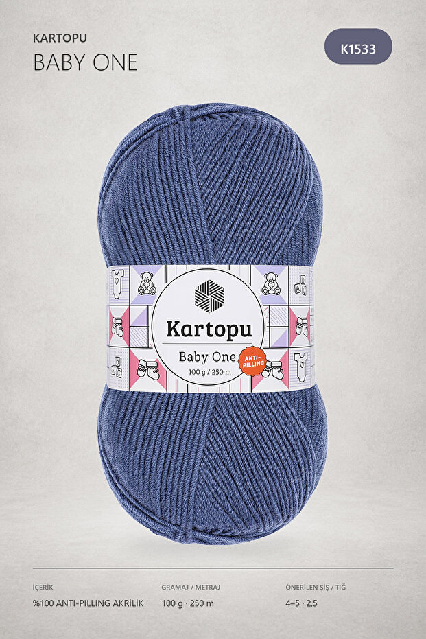 Baby One Anti-Pilling Baby Wool Dark Blue K1533