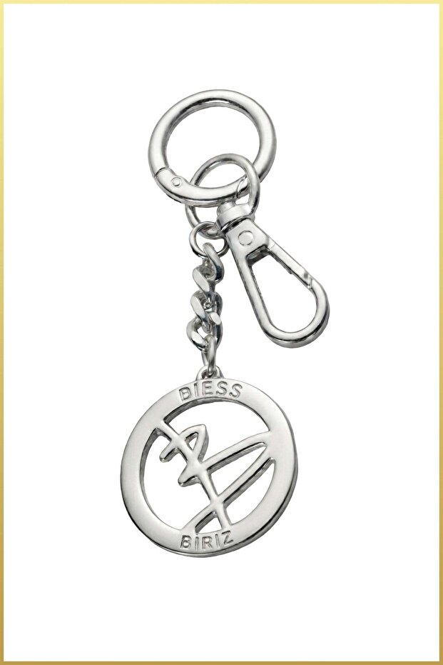 Charm Keychain with Ring Accessory - Silver