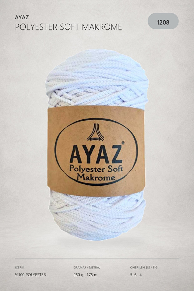 Polyester Soft Macrame 250 Grams 175 Meters 1208
