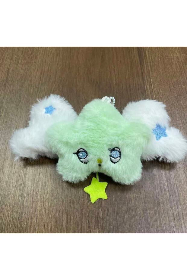 Dark Red Kpop NTC WISH Sakuya RIKU YUSHI Tea Cat Doll Plush Dog Keychain NTCWISH Cartoon Keychain Ba