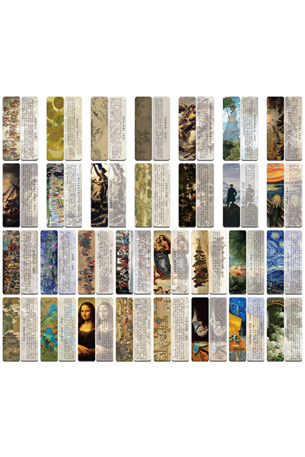 30pcs 30pcs World Famous Painting Bookmarks Reading Pages Book Marked Decoration Card School Station