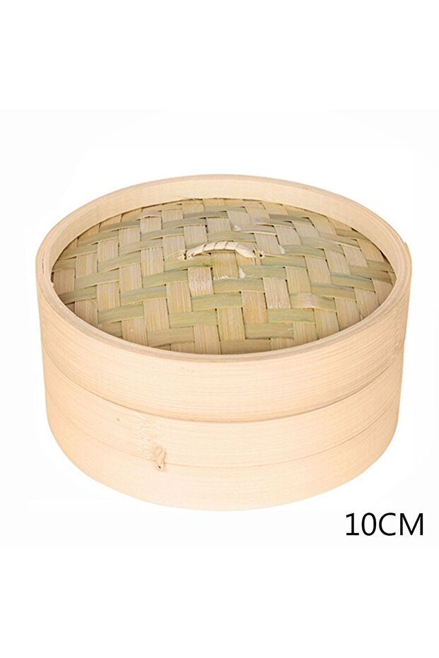10cm Bamboo Steamer 10/15/20cm Steam Pot With Cover Fish Rice Dumplings Snack Steamed Bun Heated Ste