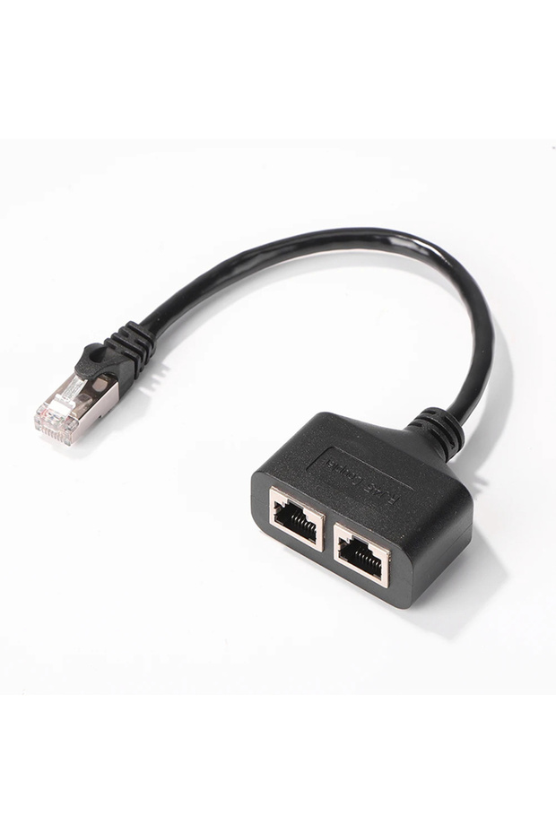 1 to 2 RJ45 Cable Splitter Converter 1 Male In to 4 Female 1 to 2 Out CAT7 CAT6 CAT5 Network Cable E