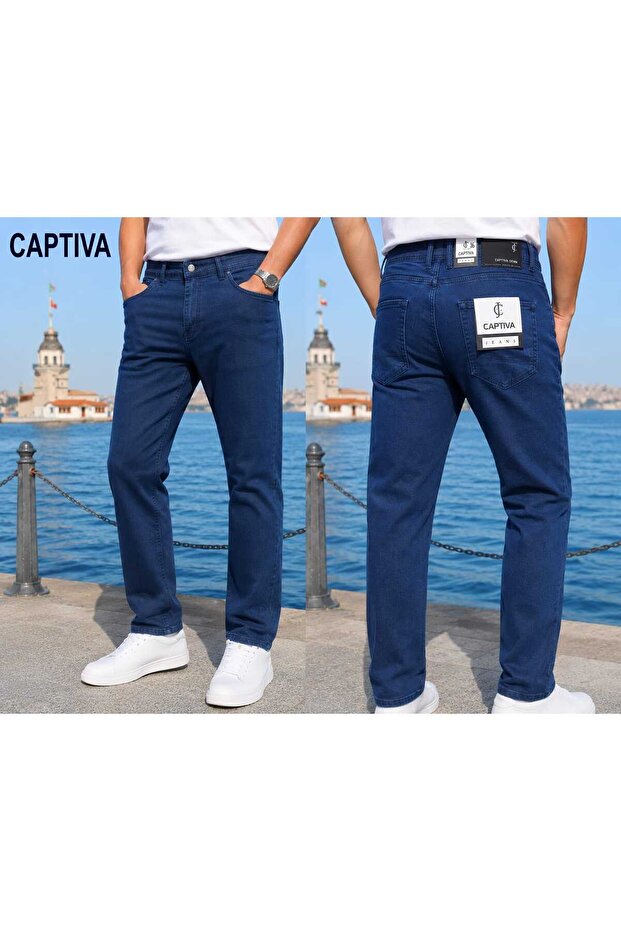 Denim Cotton Lycra Fabric Classic Fit Quality Trousers