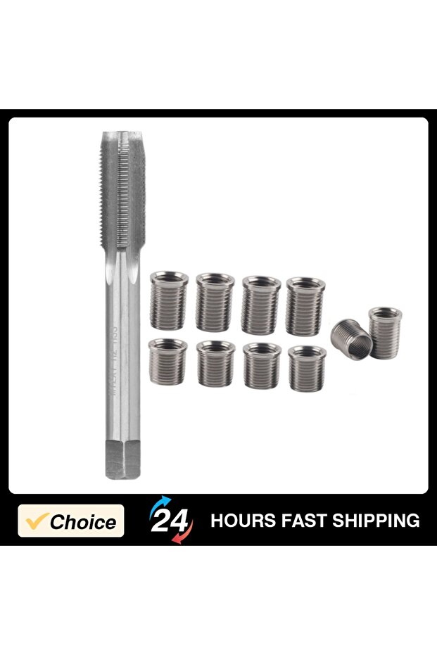 أداة إصلاح شمعات الإشعال، أداة إصلاح لولب شمعات الإشعال، مسمار M10x1.0 + أداة إصلاح لولب شمعات الإشعال M12x1.0...