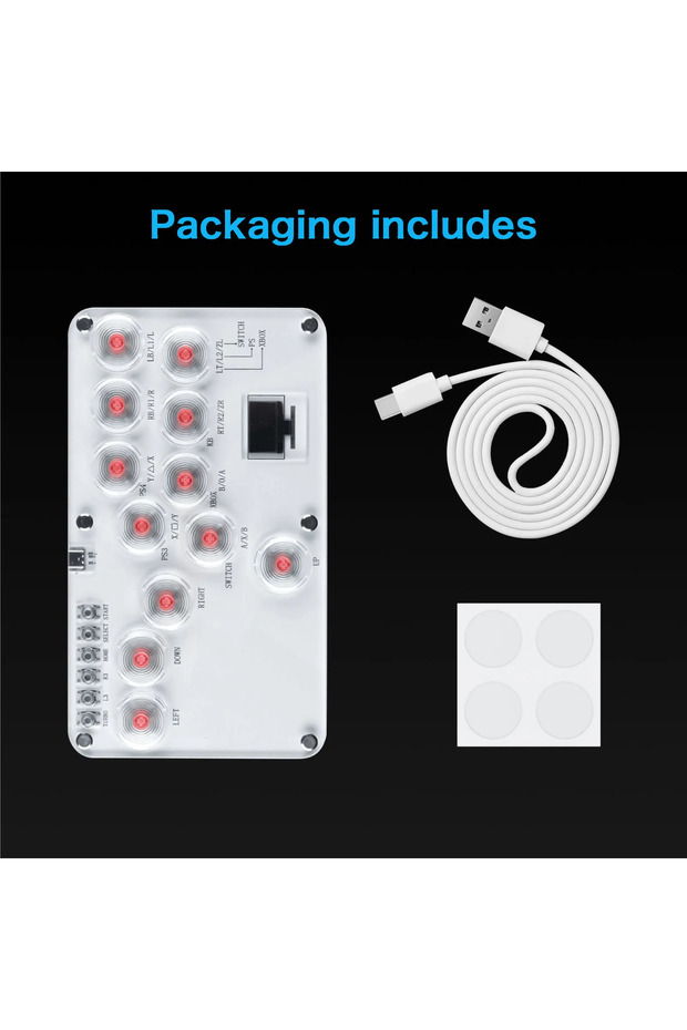 Pro-Slient Red RGB Arcade Hitbox Keyboard Arcade Fightstick Controller For PS4/PS5/Switch Arcade Hit