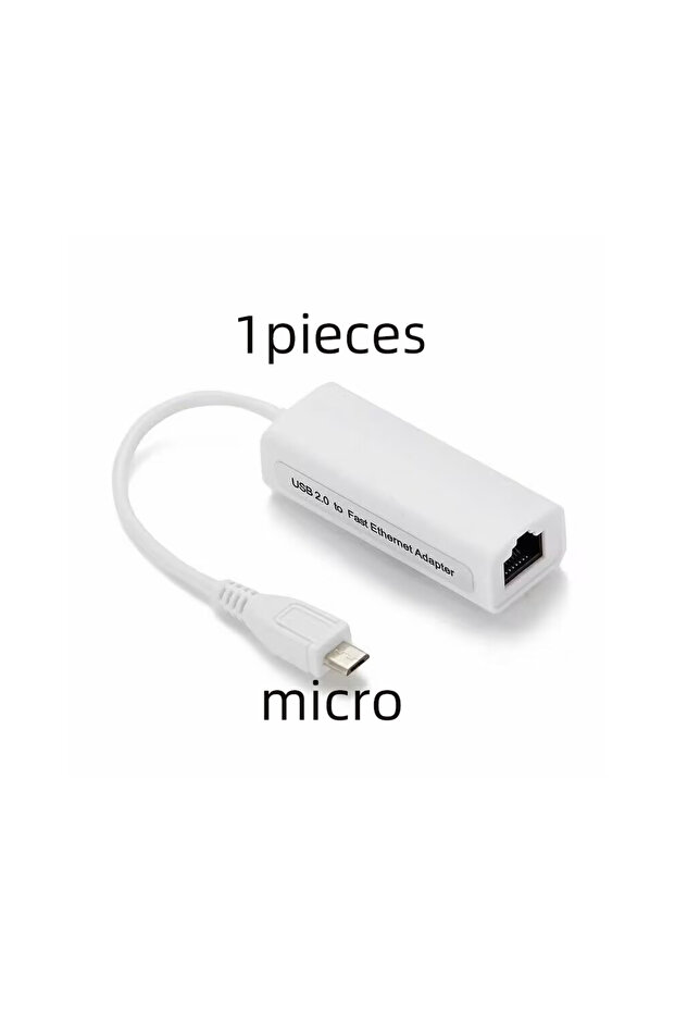 Micro 1pcs USB to RJ45 Ethernet Cable Splitter Extend Adapter Micro USB2.0 100Mbps Network Card for