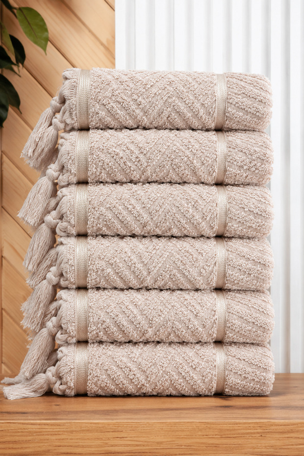 100% Cotton 6 Pieces 30X50 Tied Hand Towels | Kitchen Towel | Drying Cloth