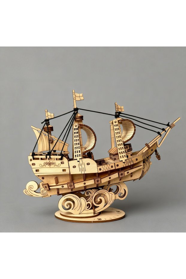The ship Children's Science and Education and Educational Assembly Toys, Hand-Assembled Models, Deco