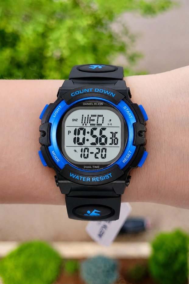 Black Navy Blue Color Gift Packaged Illuminated 5 Atm Children's Wristwatch