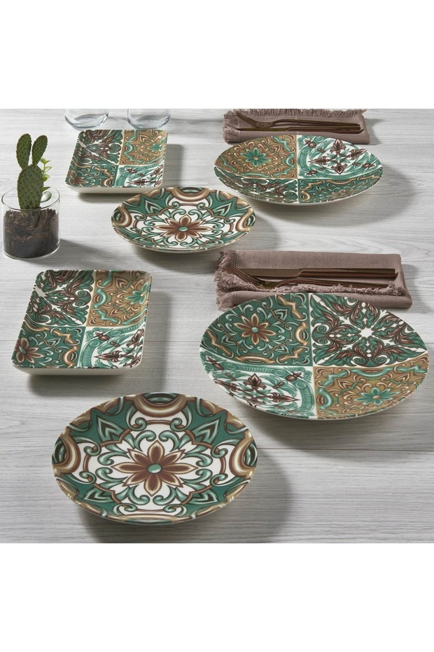 Camelia 18 Piece Bone China Breakfast Set for 6 People - 21882