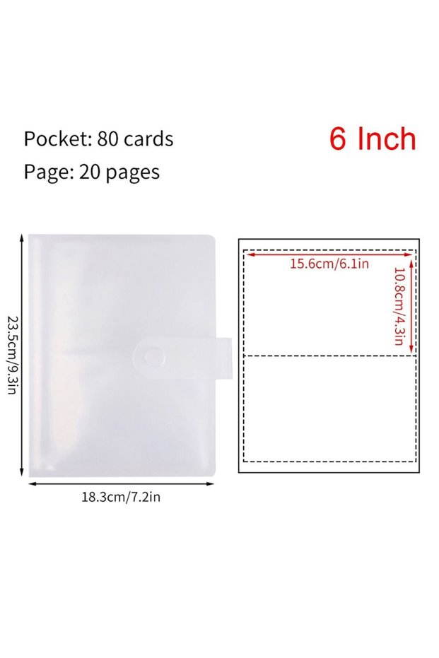 6 Inch-80 Cards Collect Book Photo Album New 80/160 Slots Transparent Photocard Holder 3/4/5/6 Inch