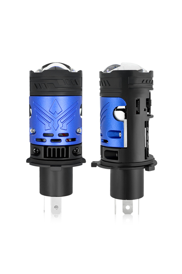 H4/9003/HB2 Hi/Lo ZCS-2PCS H4 Mini Bi LED Projector Lens Headlight Bulb 120W Turbo Lamp High Low Bea