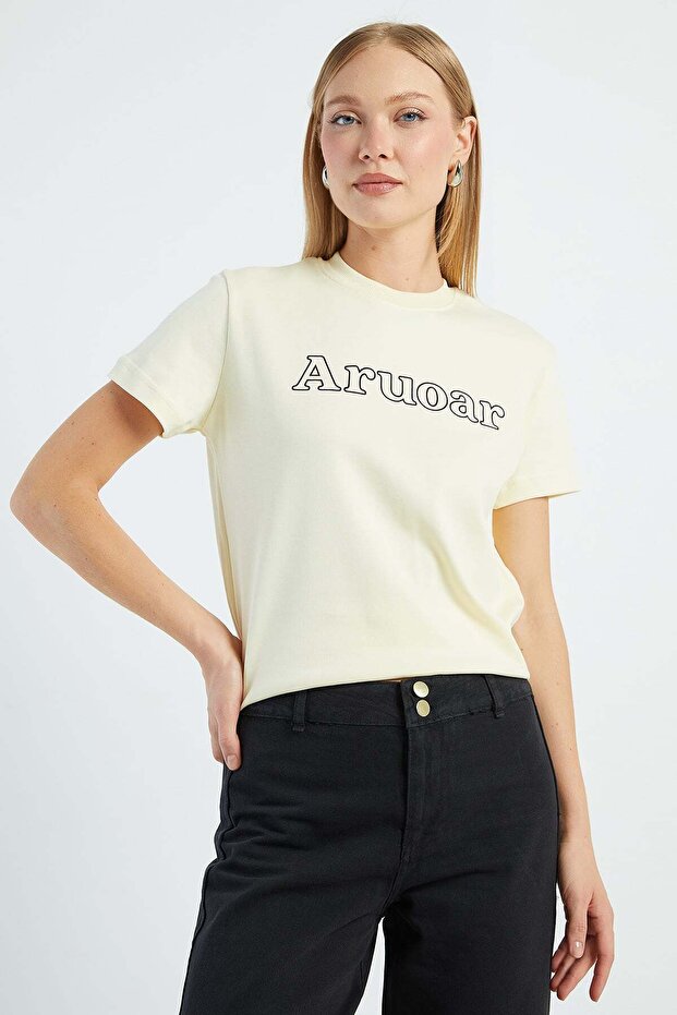 Aruoar Printed Crew Neck T-Shirt