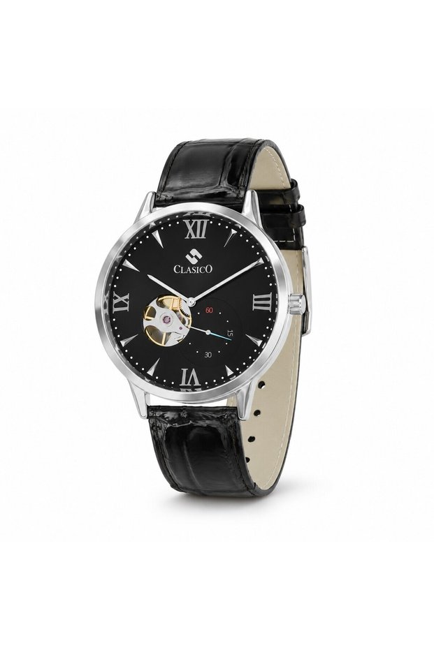 Monarch Luxury Men’s Automatic Mechanical Watch 42mm – Genuine Leather Strap Croco Pattern