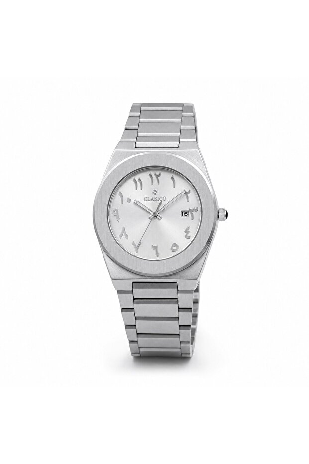 Fakhr Men’s Stainless Steel Analog Watch – Quartz Movement | Tough Built | Premium Silver Finish