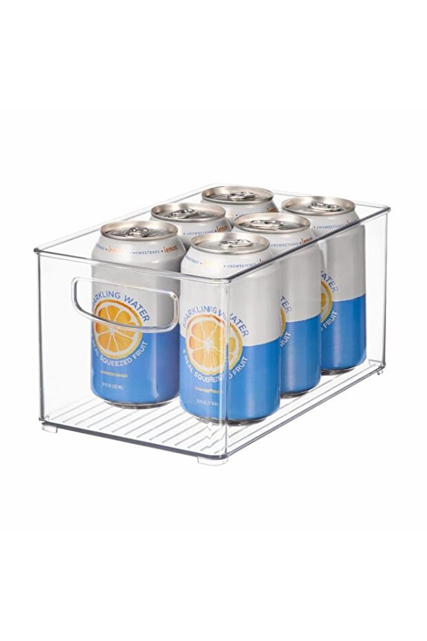 Interdesign Home Kitchen Organizer Bin For Pantry, Refrigerator, Freezer & Storage Cabinet, 10" X 5" 6", Clear
