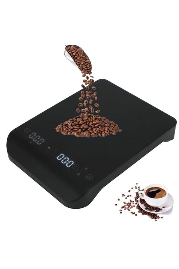 Coffee Scale, Digital Scale, Espresso Scale, High Precision Hand Drip Coffee Scale, Four Functions With Backlit Lcd Display, Stainless Steel Surface, Suitable For Cooking And Baking