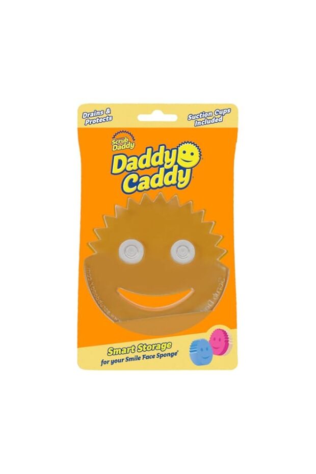 Scrub Daddy Sponge Holder - Sink Caddy - Sink Organizer for Kitchen & Bathroom - Easy to Clean Suction Sponge Holder - Self Draining Sponge Caddy - Dishwasher Safe for Sponges & Scrubbers