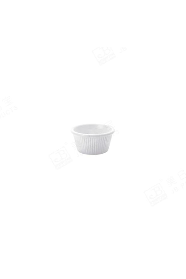 Melamine Fluted Ramekin Dishes 5pcs, 56ml, 7.2cm Diameter x 3.7cm Height, Set of 4, White