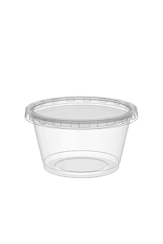 75 SET - 100ml - Plastic Bowl/Sauce Cup White with White Lid (SAUCE,SWEETS,PICKLE, FRUITS) HOT & COLD USE