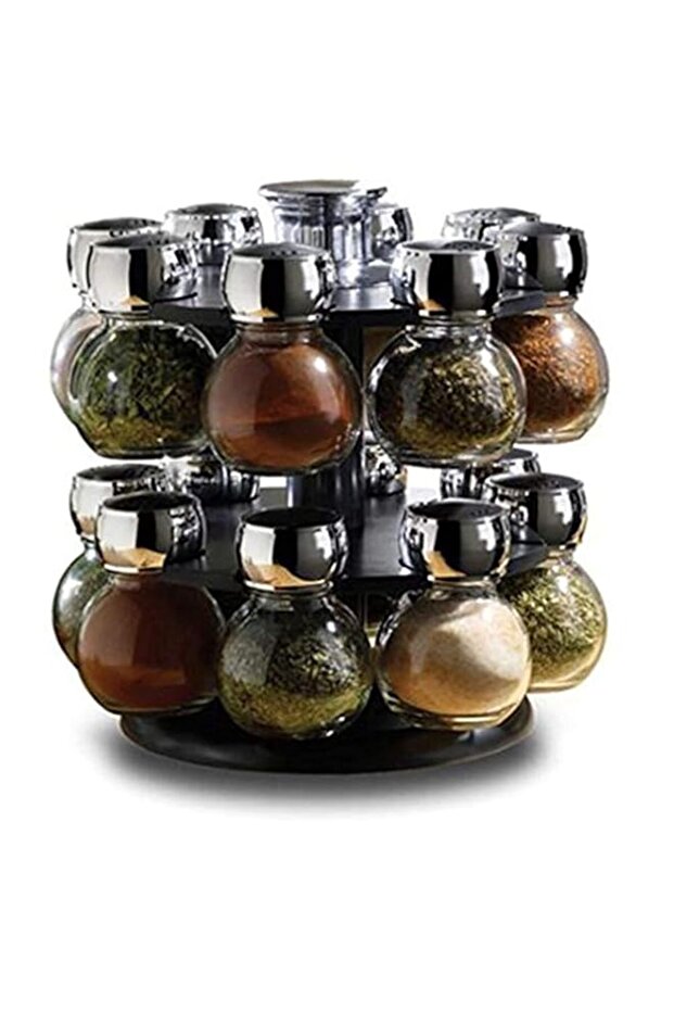 12 Jars Spice Rack Set