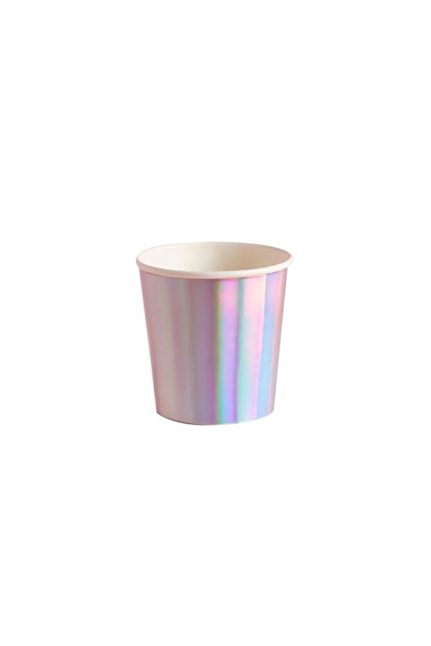 Hootyballoo Iridescent Shot Paper Cup 10-Pieces, Silver