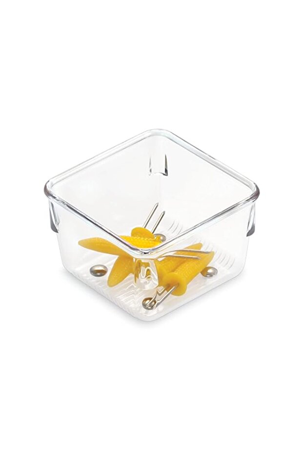 Idesign Linus Kitchen Drawer Organizer For Utensils, Tools, Gadgets - 3" X 3" X 2", Clear