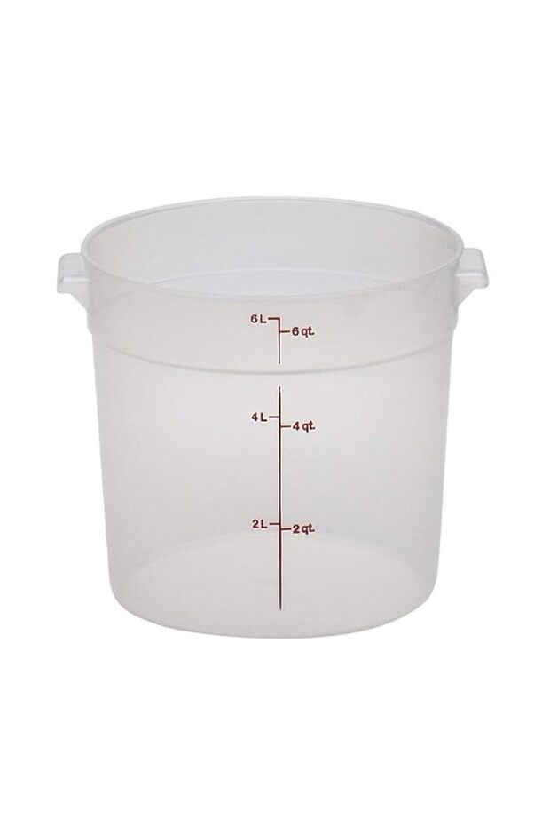 Cambro RFS6PP190 6 Qt Round Container Wirh RFSC6PP190 Translucent Lid