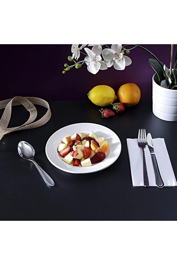 Melamine Ware 8 Inches Deep Plate - White Pearl [Rf4491]