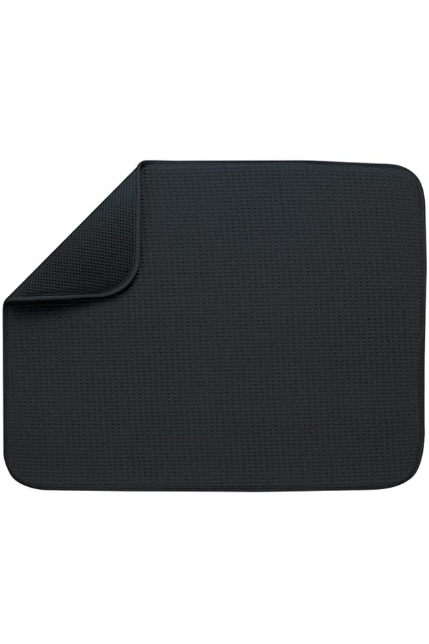 S&T INC. Absorbent, Reversible XL Microfiber Dish Drying Mat for Kitchen, 18 Inch x 24 Inch, Black Galaxy Mesh