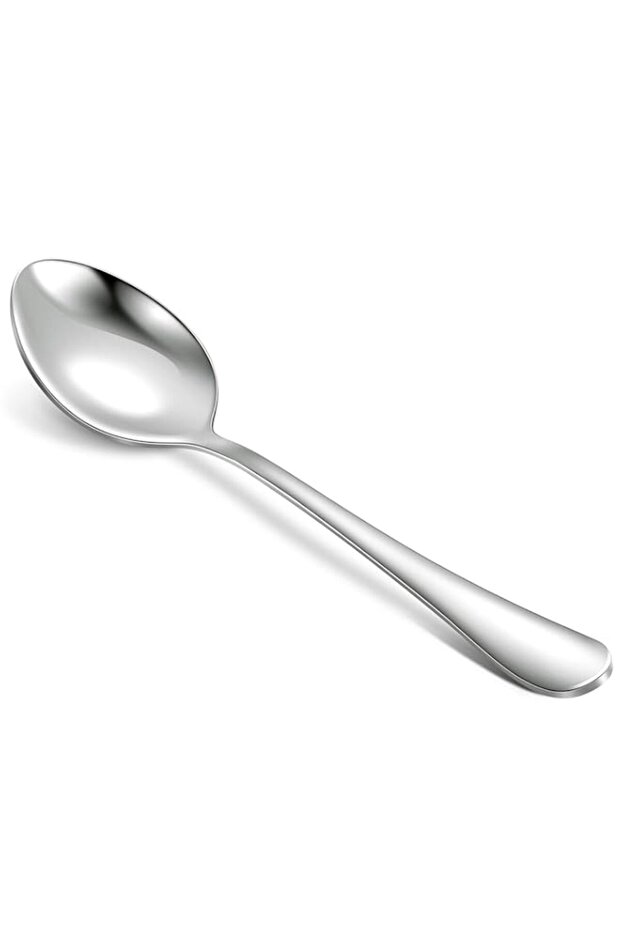 Hiware 12-piece Stainless Steel Dinner Spoons, Extra-Fine Dessert Spoons for Home, Kitchen or Restaurant - 7 1/3 Inches