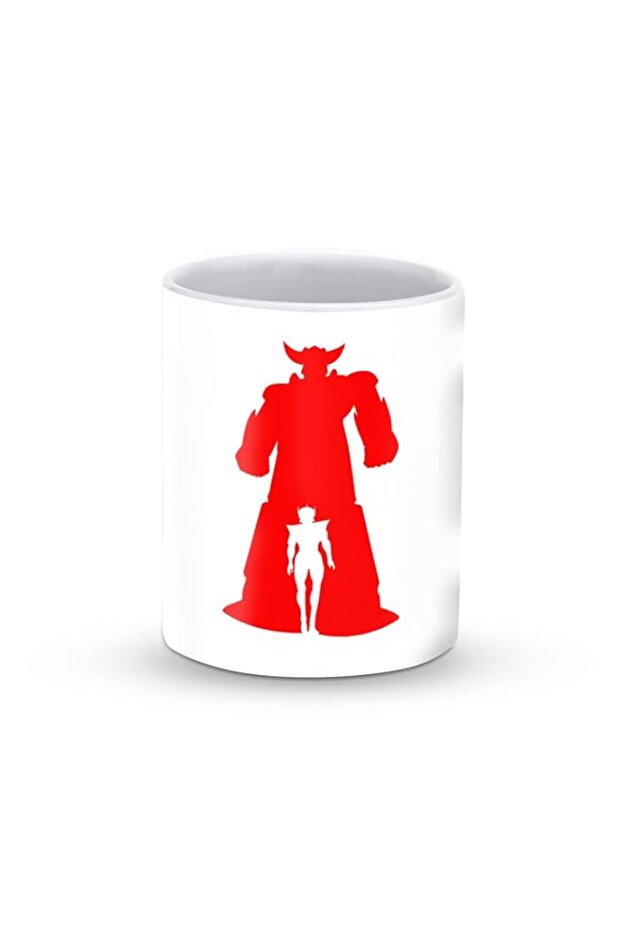 Stylizedd Designer Printed Coffee Mug with Heavy Duty Handle 11oz Ceramic Personalised Gift Mugs Cup [Microwave Safe & Dishwasher Proof ] - Grendizer (White)