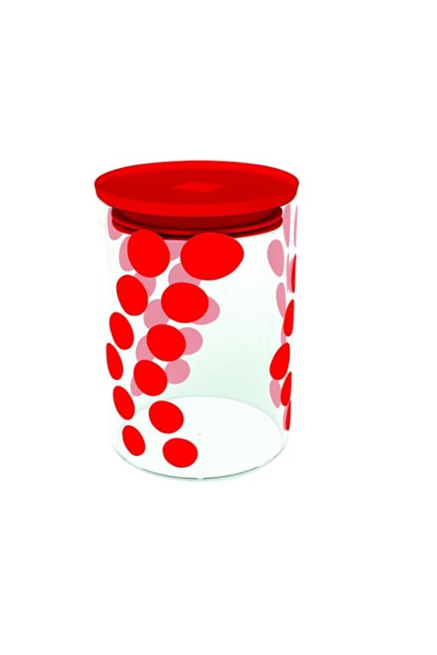Zak Designs Dot Glass Food Storage Container Red, 900 ml',