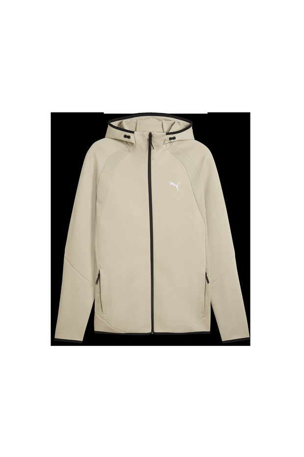 Evostripe Fz Hoodie Dk Pebble Gray Beige Men's Sweatshirt