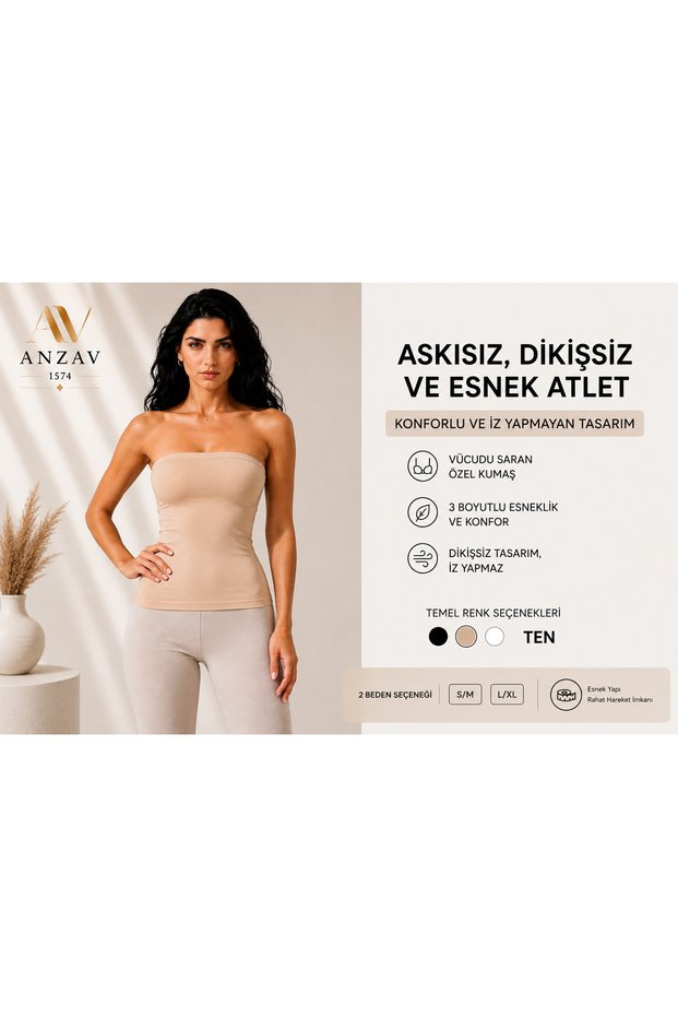 Women's Seamless Flexible 3D Design Strapless Tank Top -Comfort/Classiness/Naturalness