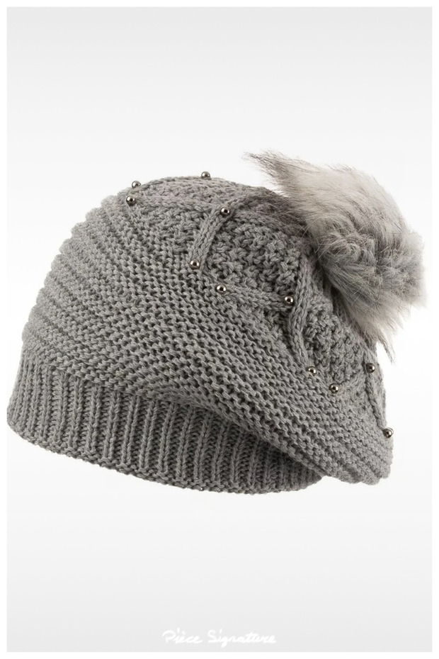 Pompom Stone Beret