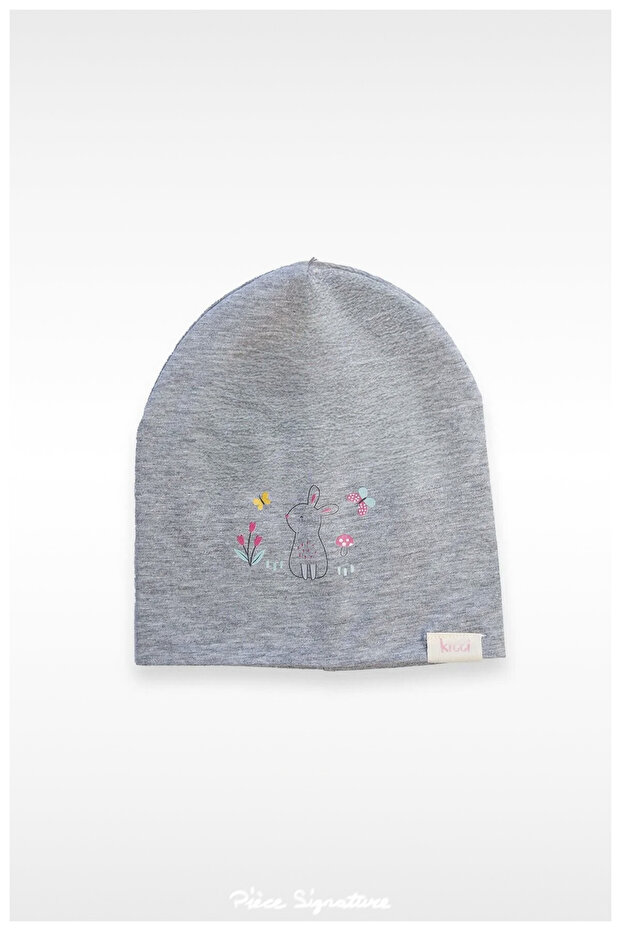 100% Cotton Double Layer Combed Cotton Beanie for Baby Girls (0-18 Months)