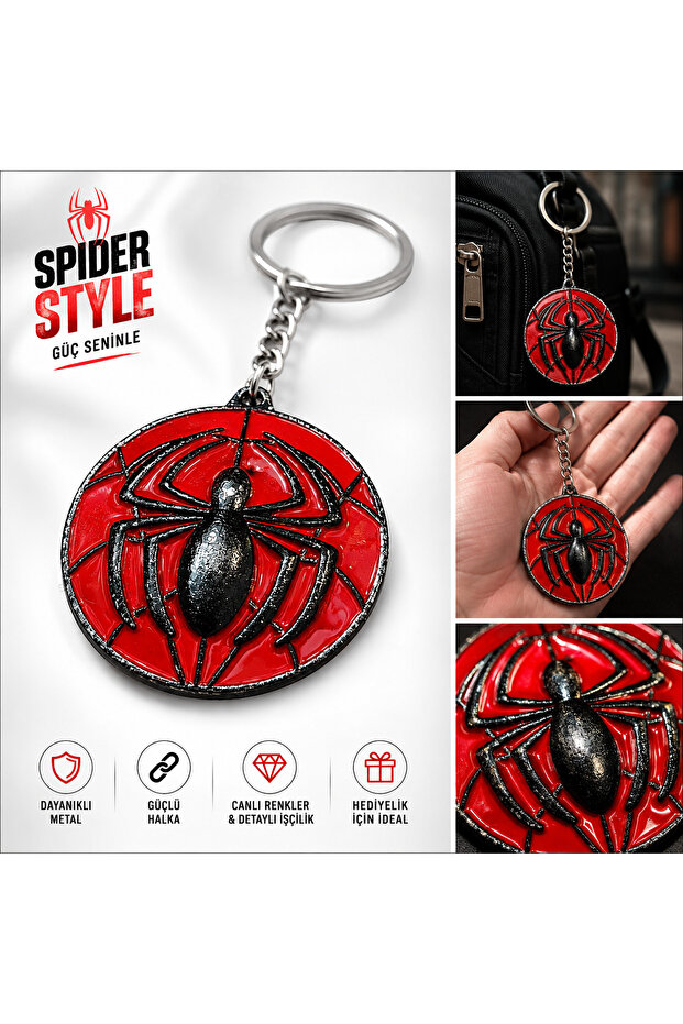 🕷️ Spider-Man Spider-Themed Metal Keychain