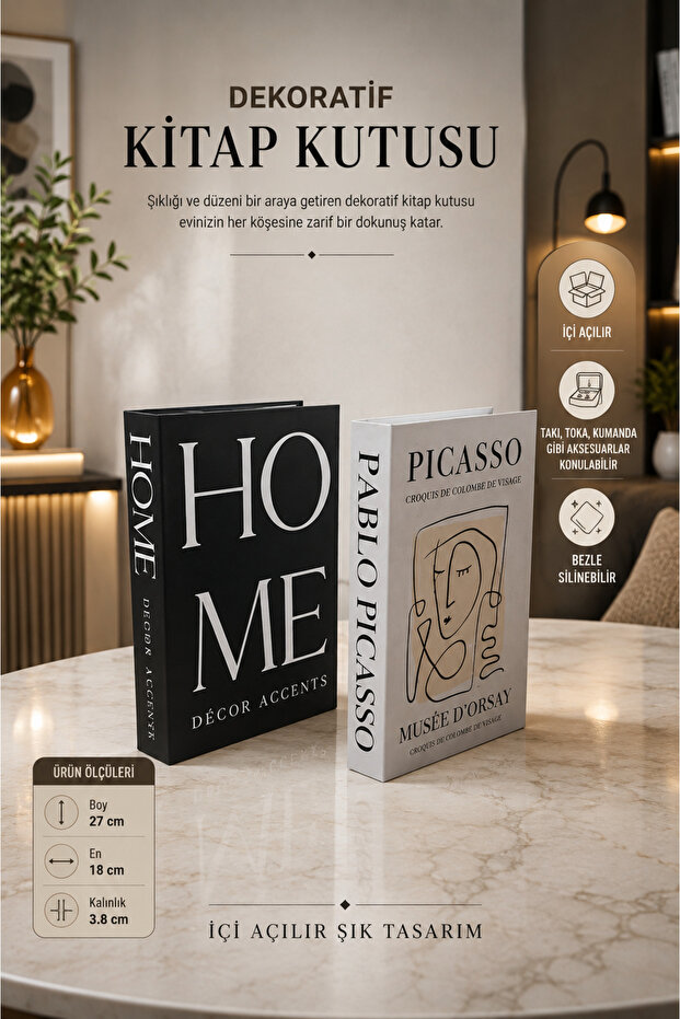 Decorative Book Box Set of 2