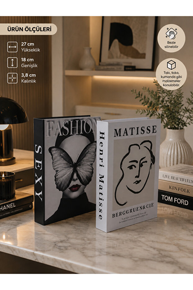 Decorative Book Box Set of 2