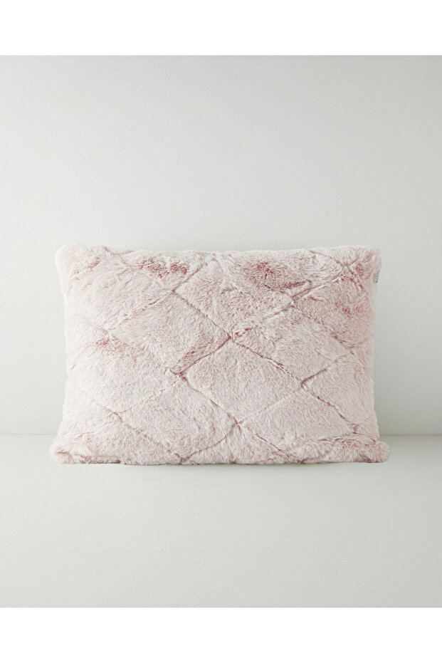 Soft Touch Rabbit Plush Cushion Cover 35X50 cm Powder