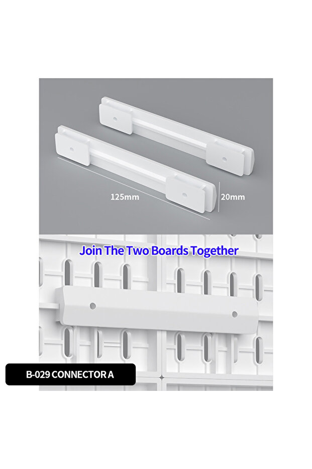 W connector A Desktop Bookcase: Drill-Free Pegboard Clip-On Organizer – Vertical Storage for Dorms,
