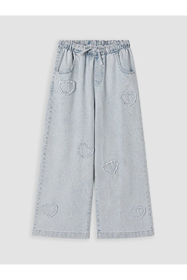 Wide-Leg Embroidered Girls' Jean Pants from Uzg Store for Style Enthusiasts