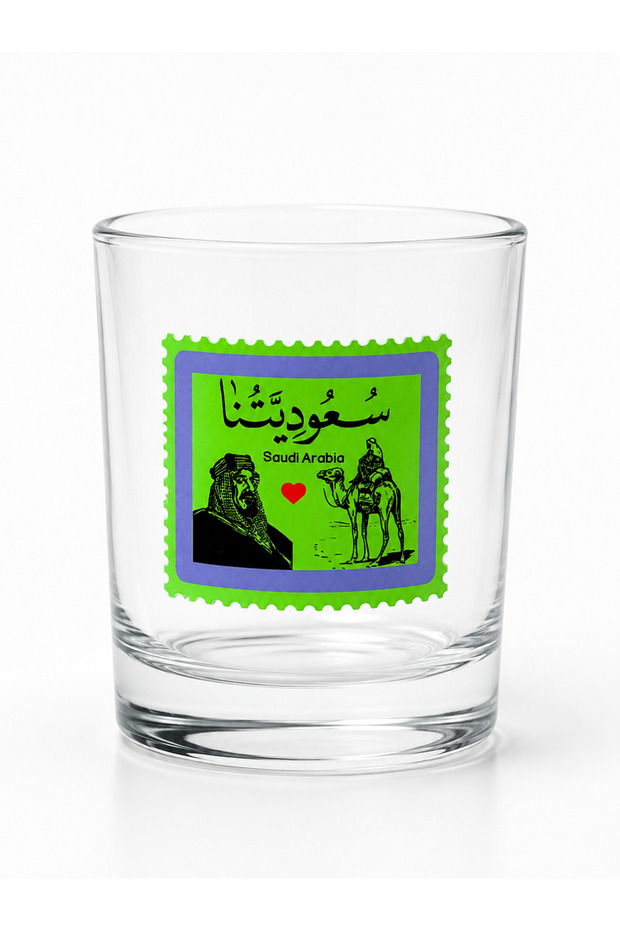كوب قهوة زجاج سعوديتنا سعة 330 مل